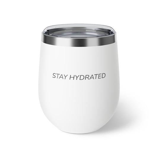 Stay Hydrated 12oz Insulated Wine Tumbler — Copper Vacuum Double Wall Cup