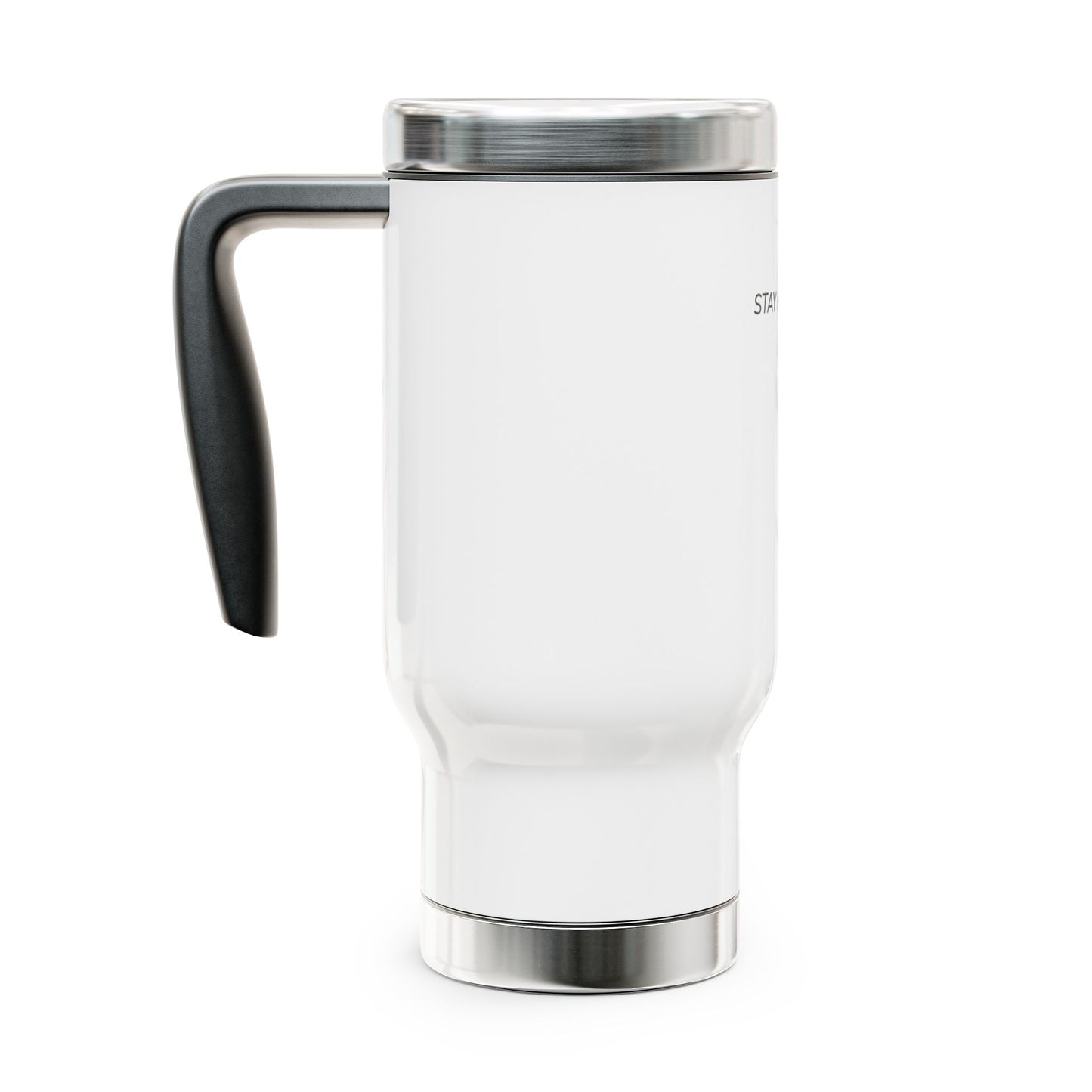 Stay Hydrated Stainless Steel Travel Mug with Handle — 14oz Insulated Tumbler