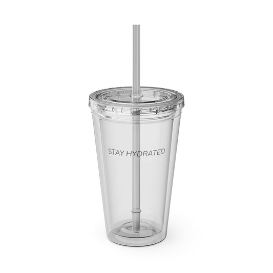 Stay Hydrated 16oz Tumbler with Straw
